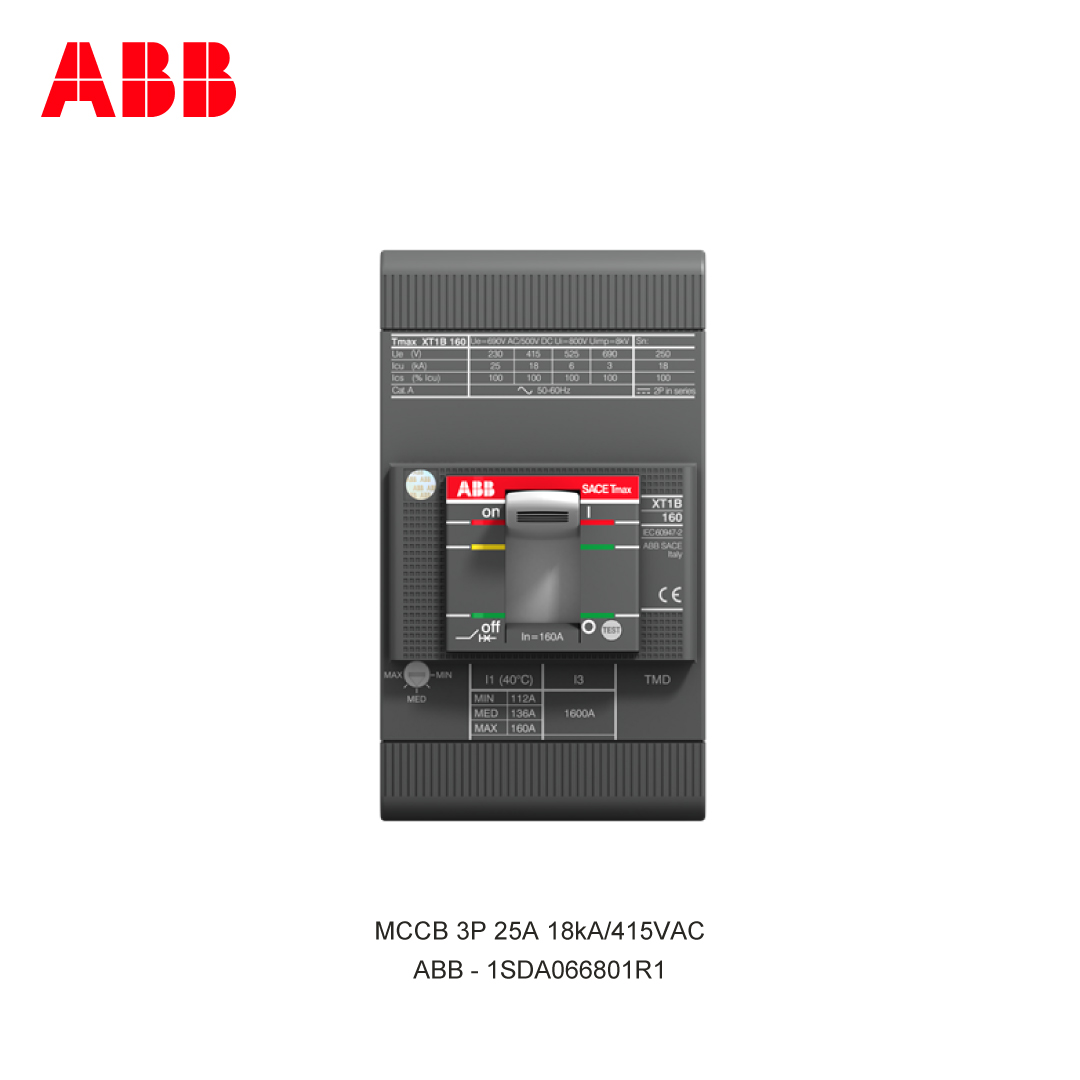 MCCB 3P 25A 18kA/415VAC