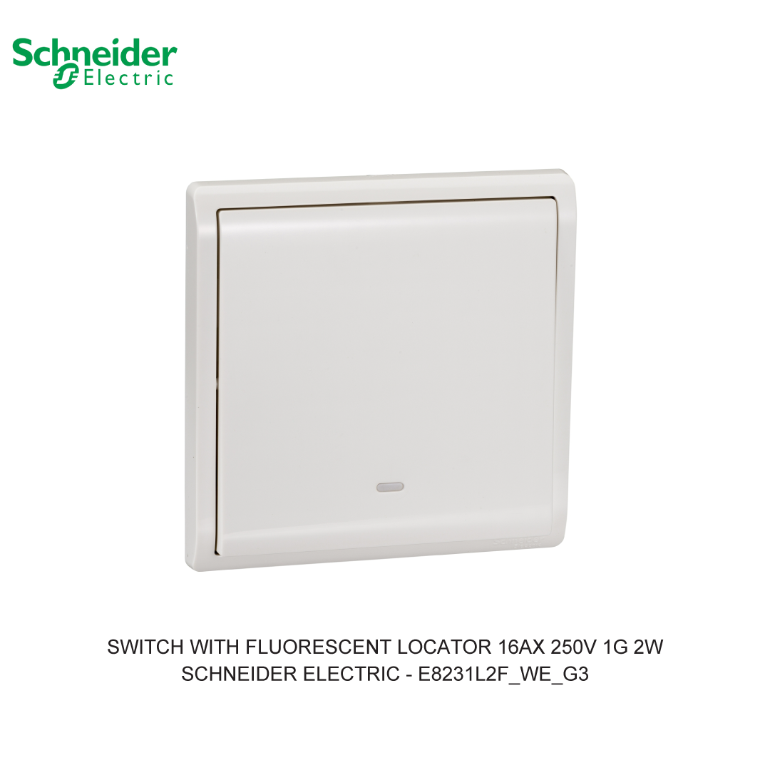 SWITCH WITH FLUORESCENT LOCATOR 16AX 250V 1G 2W