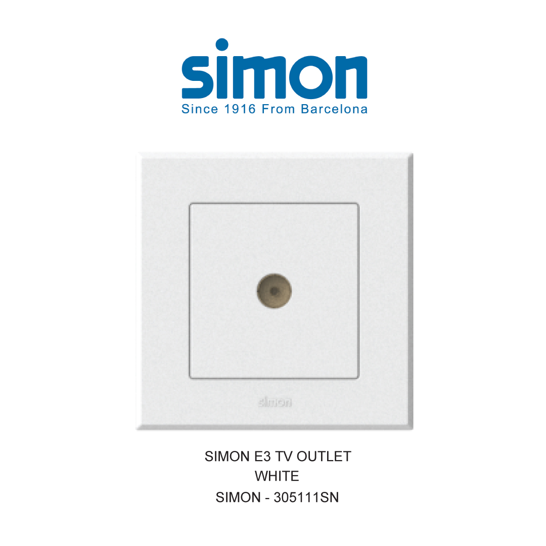 SIMON E3 STOP KONTAK TV OUTLET