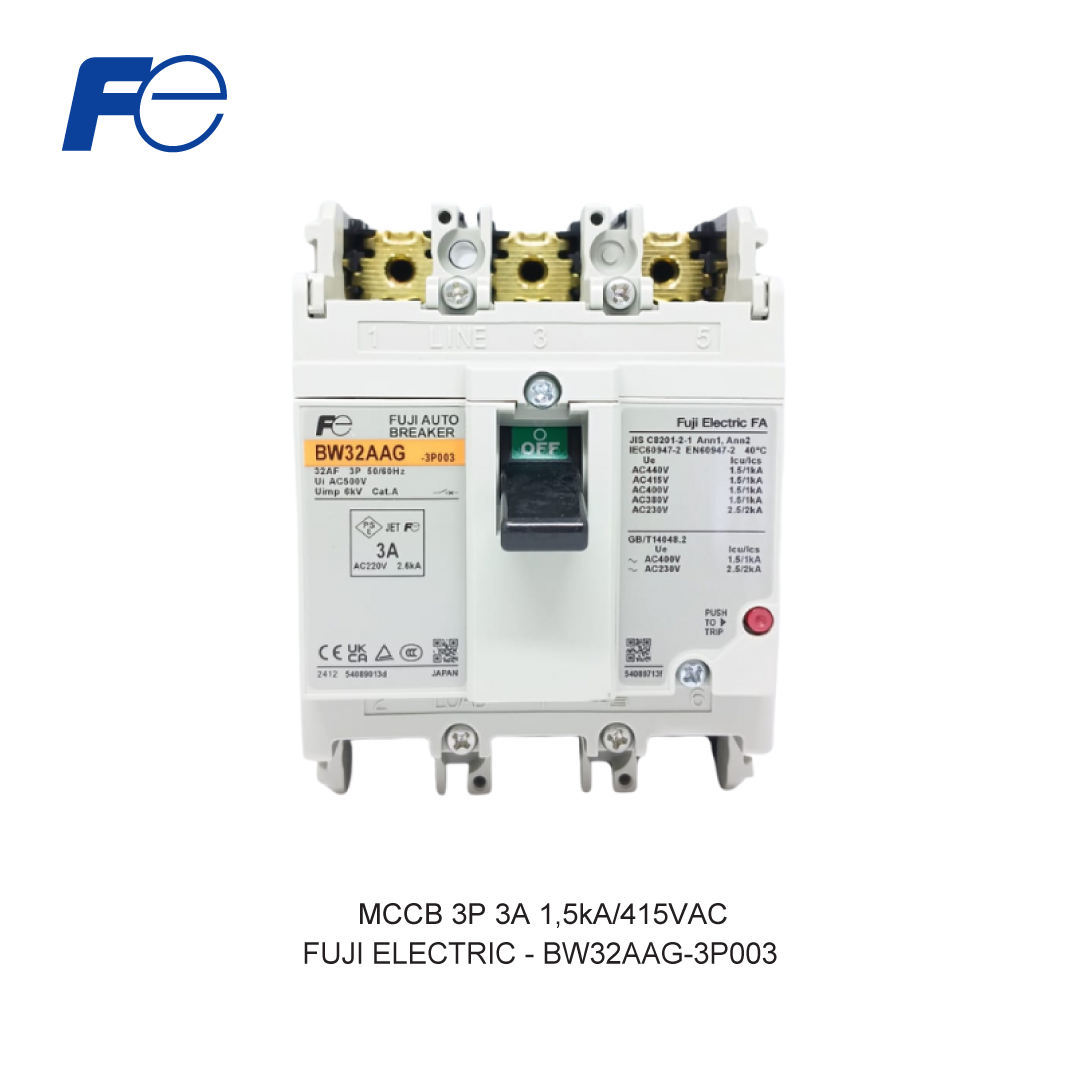 MCCB 3P 3A 1,5kA/415VAC
