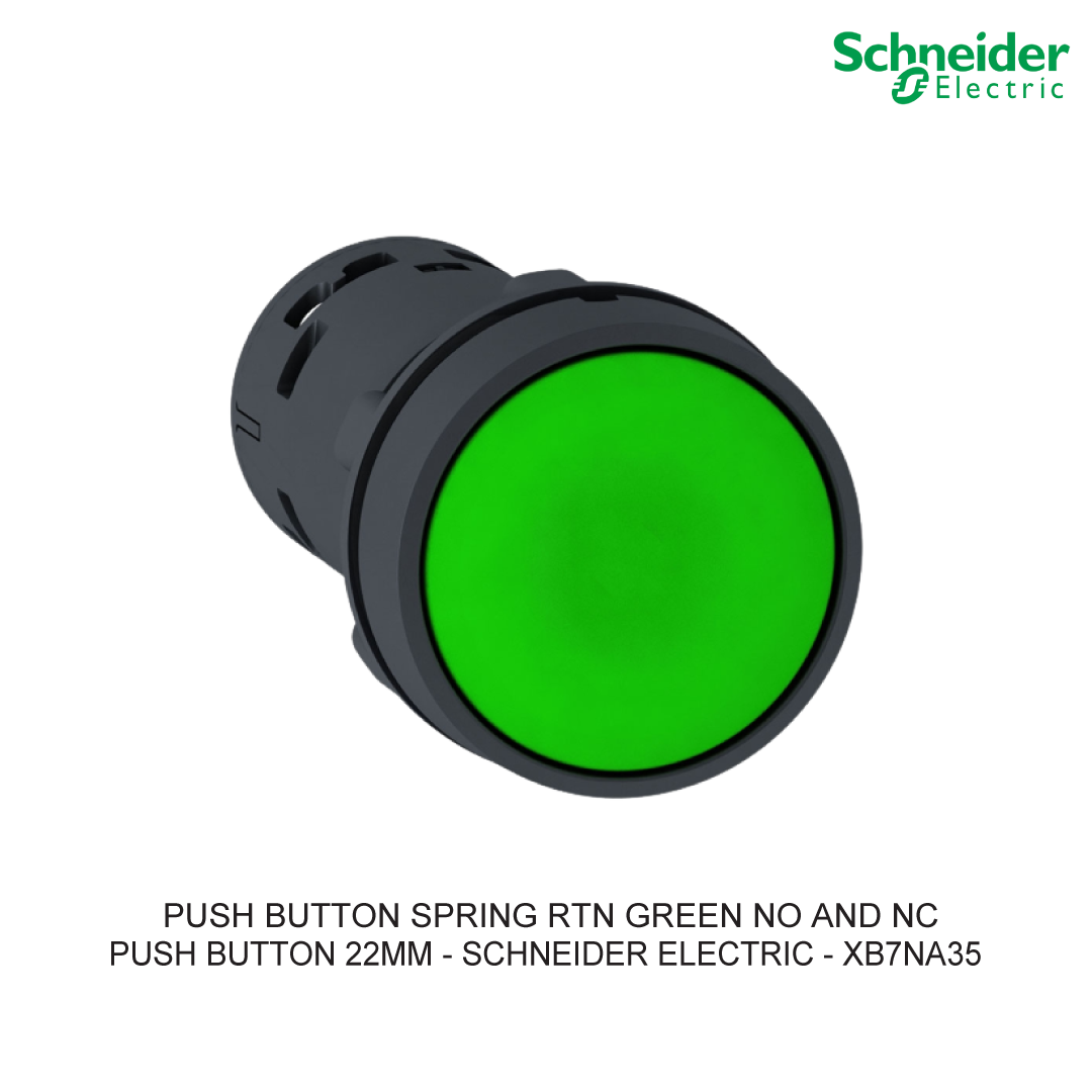 PUSH BUTTON SPRING RTN GREEN NO AND NC