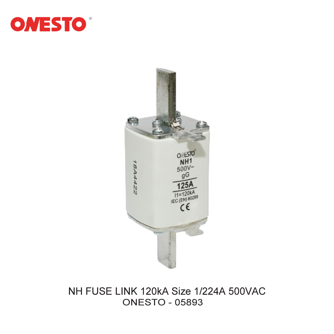 NH FUSE LINK 120kA Size 1/224A 500VAC