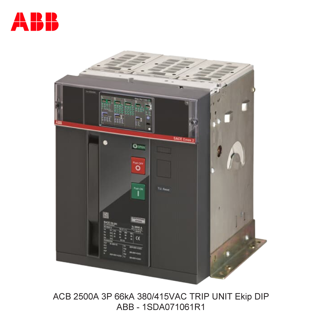 ACB 2500A 3P 66kA 380/415VAC TRIP UNIT Ekip DIP ABB
