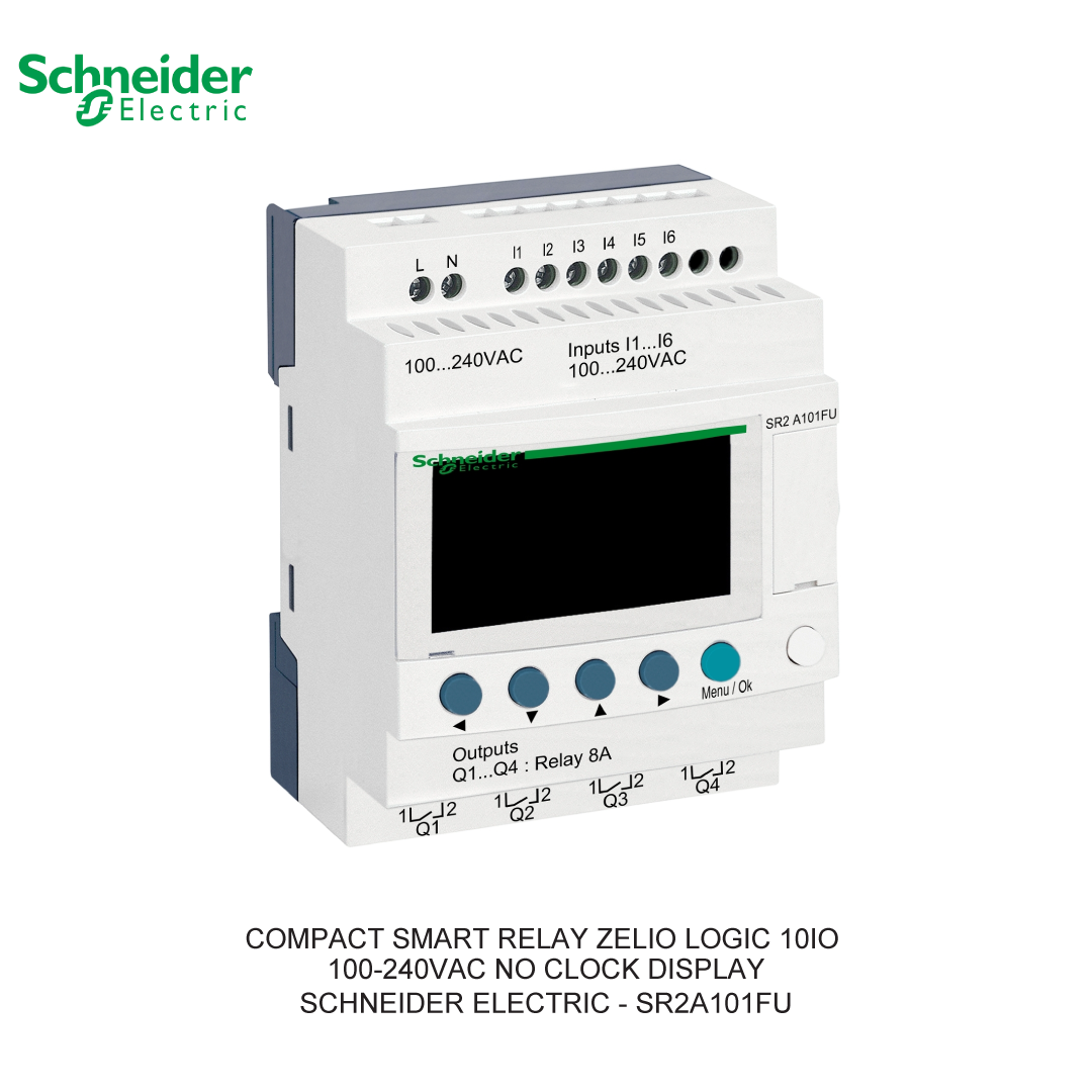 COMPACT SMART RELAY ZELIO LOGIC 10IO 100-240VAC NO CLOCK DISPLAY