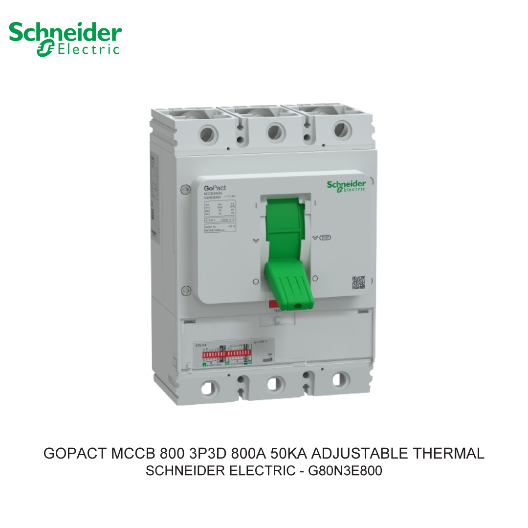 GOPACT MCCB 3P3D 800A 50KA ADJUSTABLE THERMAL