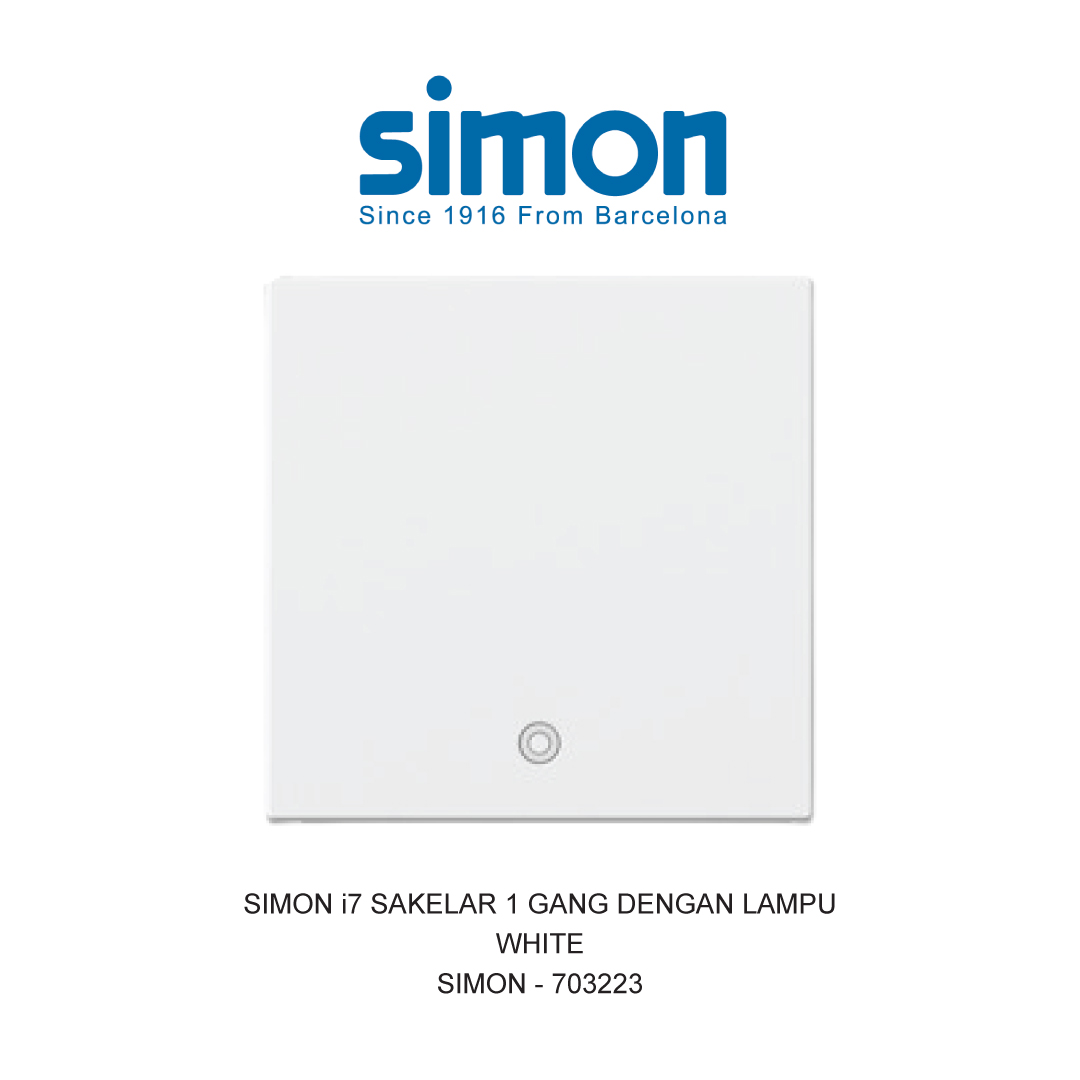 SIMON i7 DOUBLE POLE SWITCH MODULE WITH LED WHITE