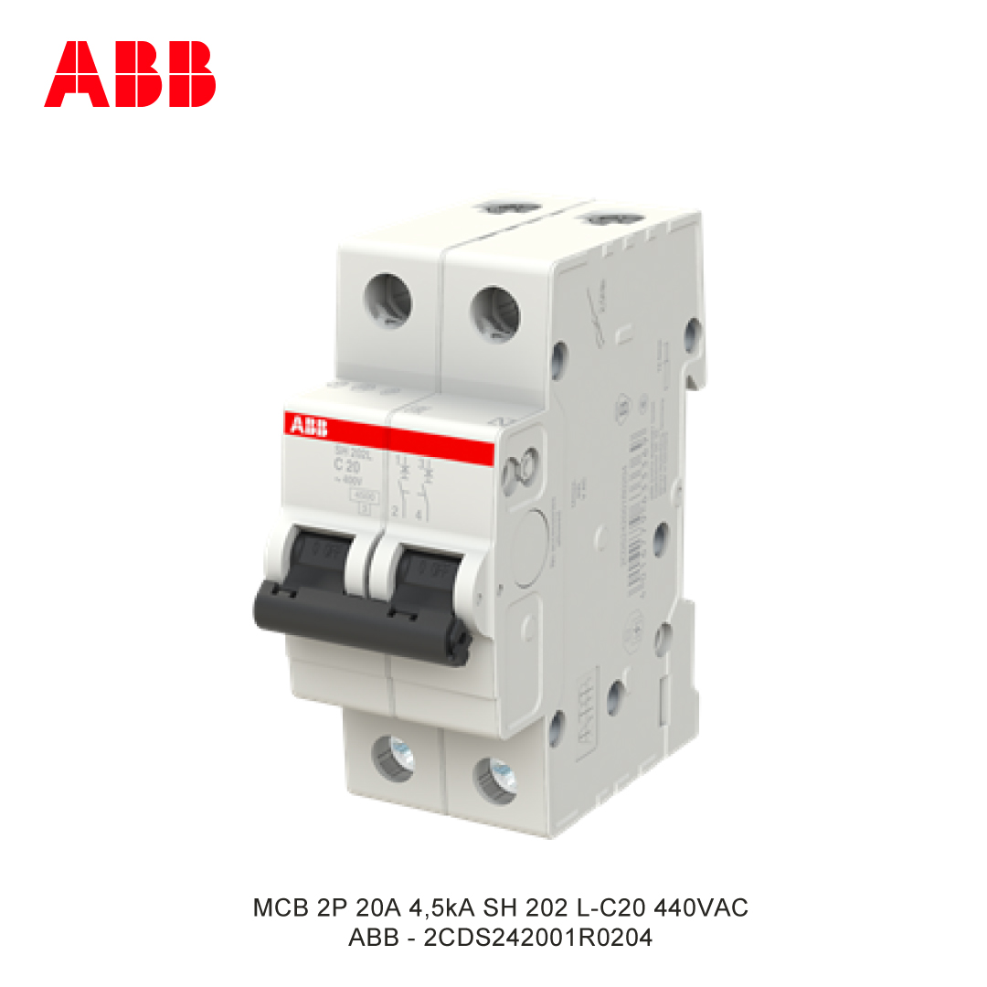 MCB 2P 20A 4,5kA CURVA C