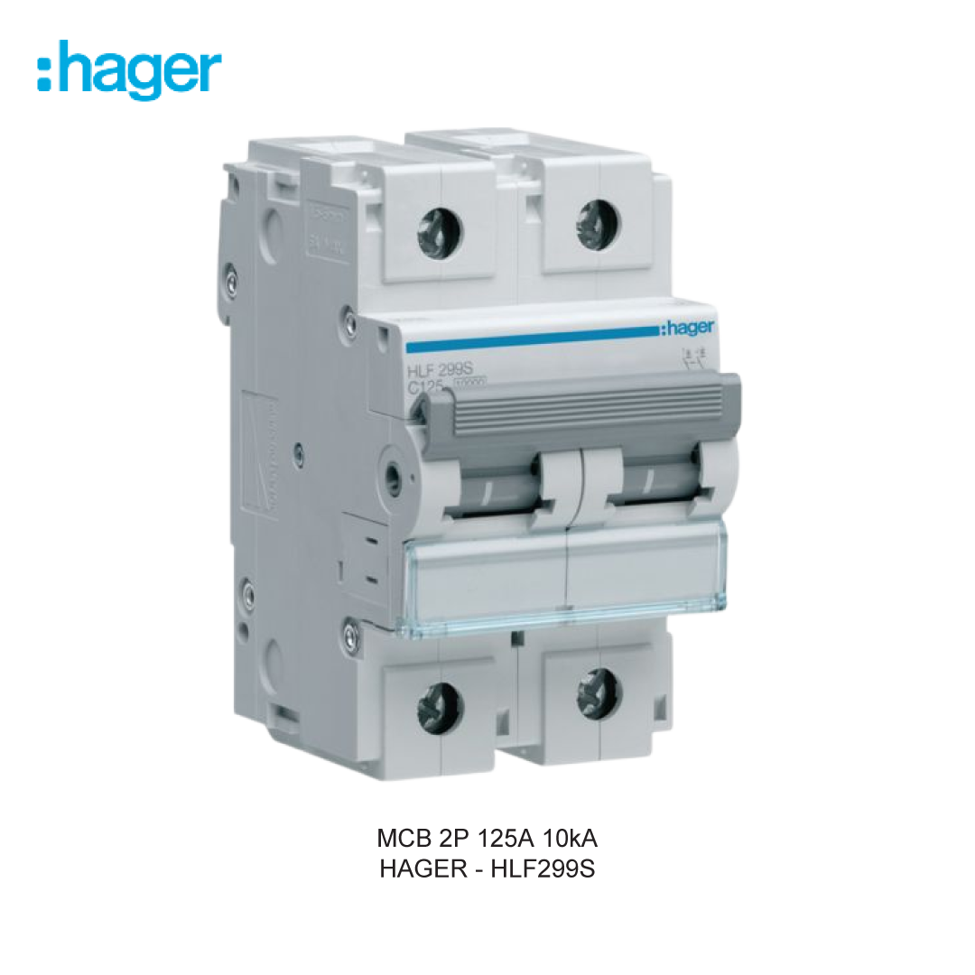 HAGER MCB 2P 125A 10kA KURVA C