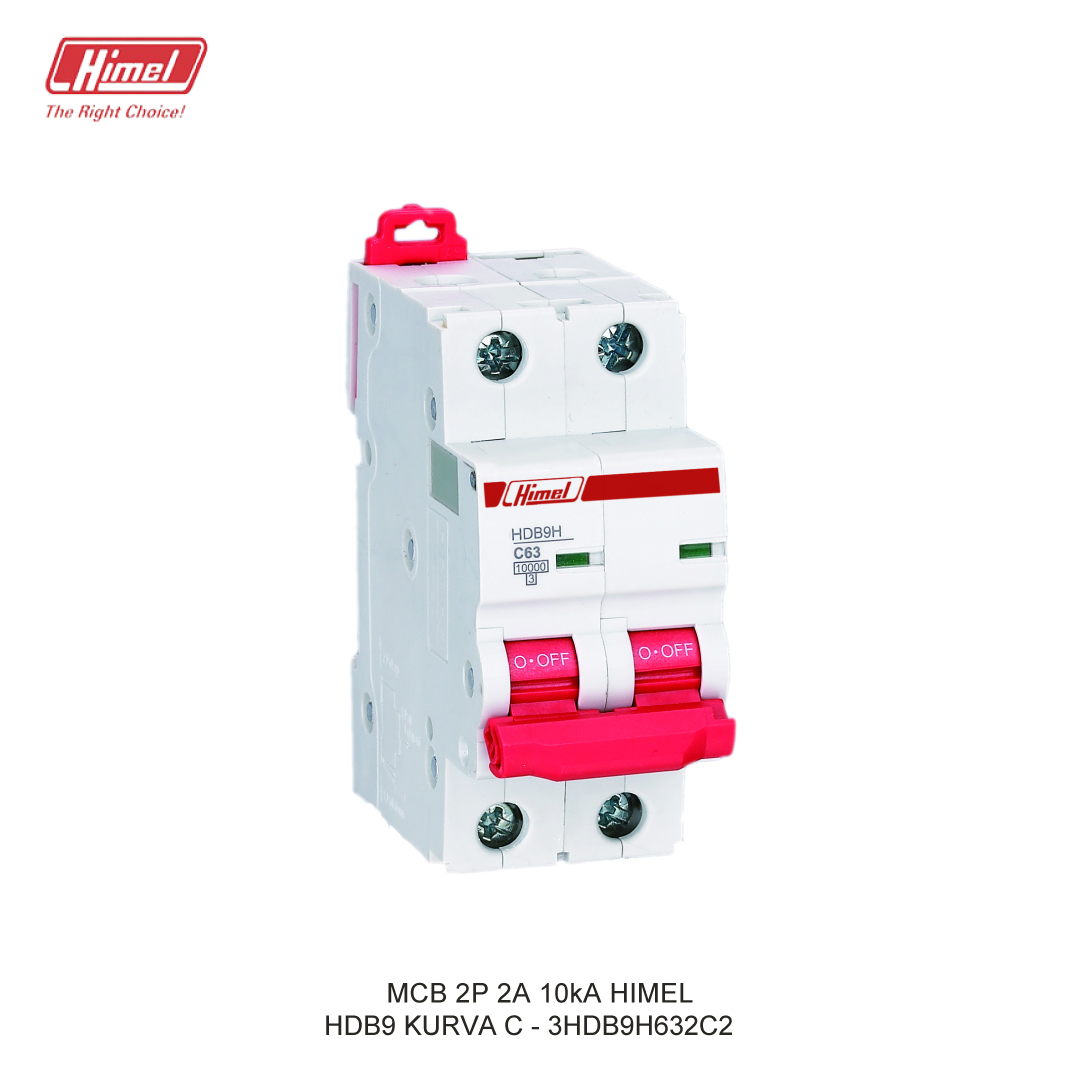 MCB HIMEL HDB9-63 C 2P 2A 10kA