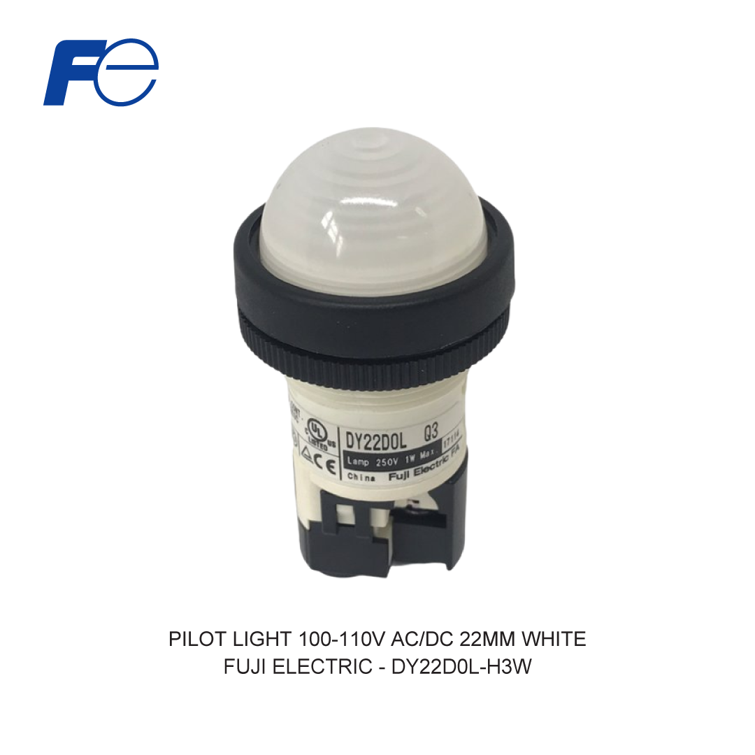PILOT LIGHT 100-110V AC/DC 22MM WHITE