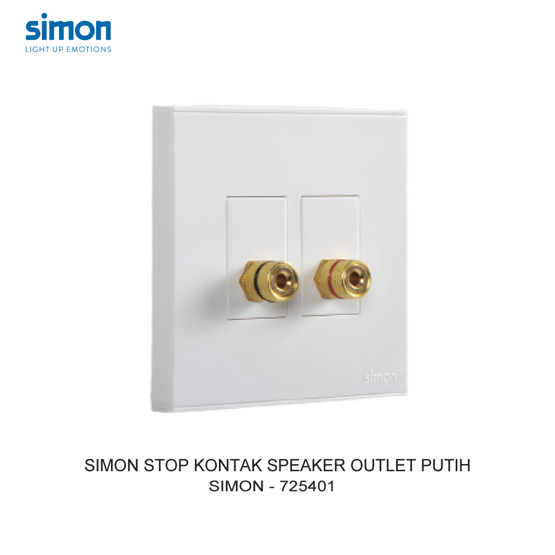 SIMON E6 SPEAKER OUTLET WHITE