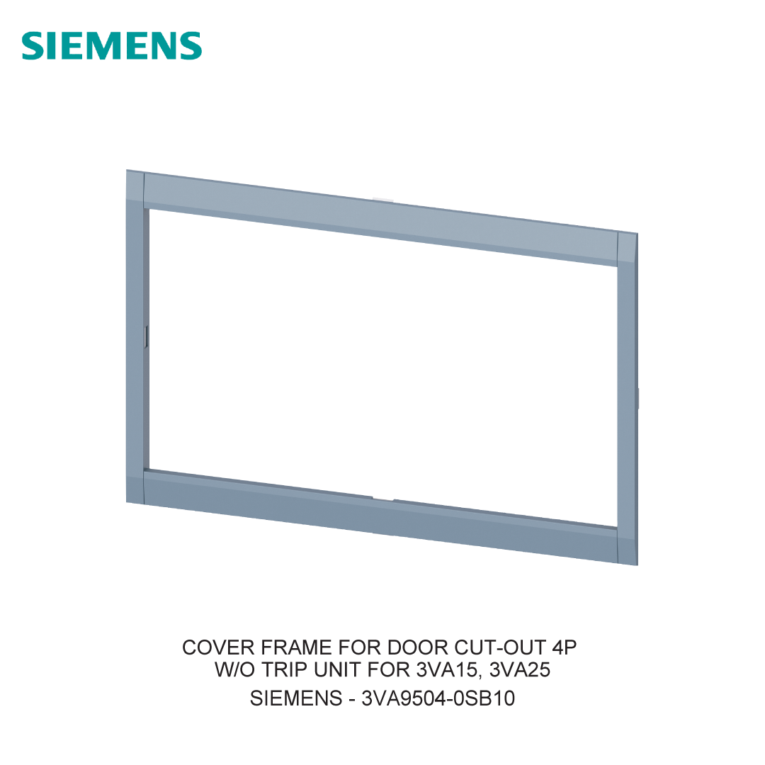 COVER FRAME FOR DOOR CUT-OUT 4P W/O TRIP UNIT FOR 3VA15, 3VA25