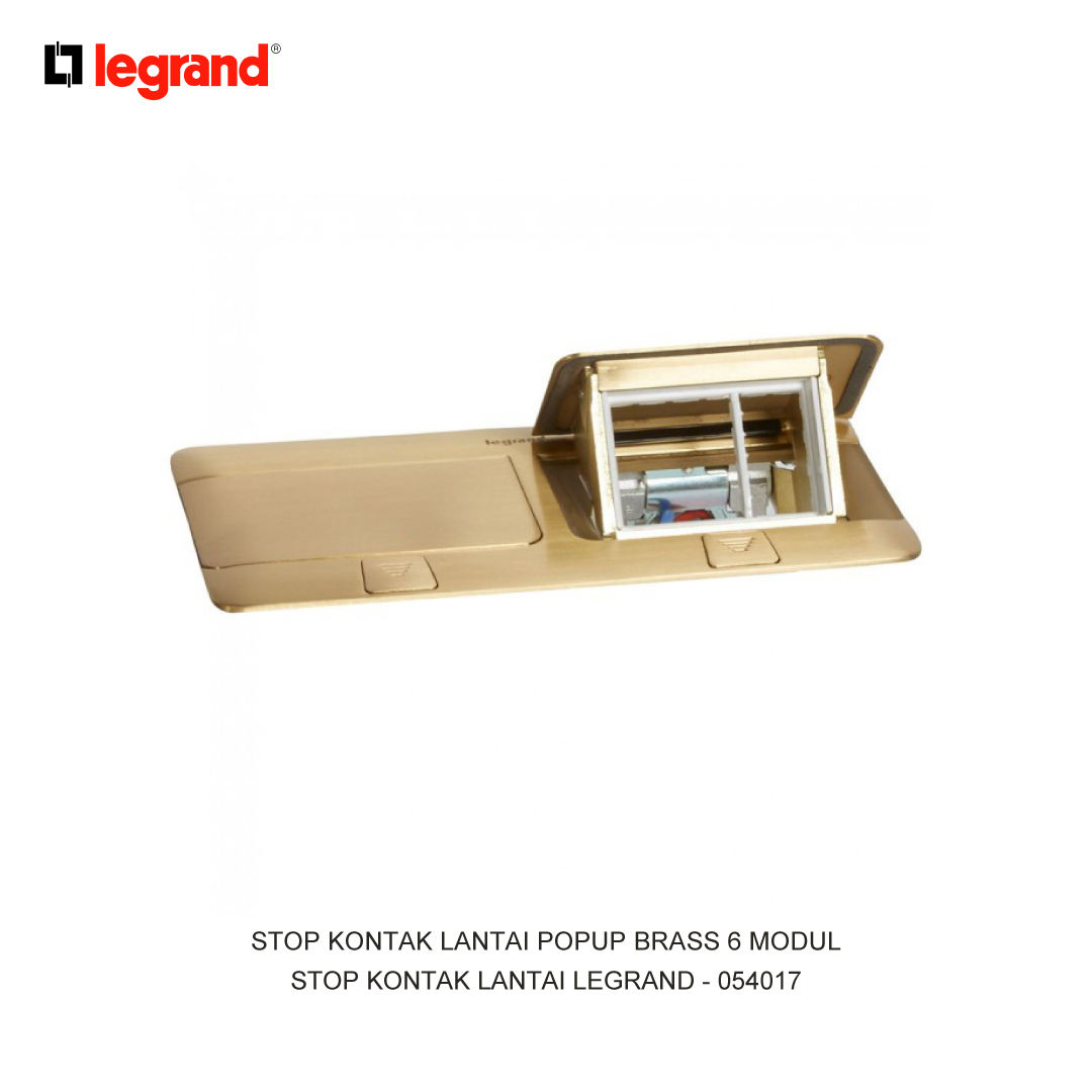 STOP KONTAK LANTAI POPUP BRASS 6 MODUL