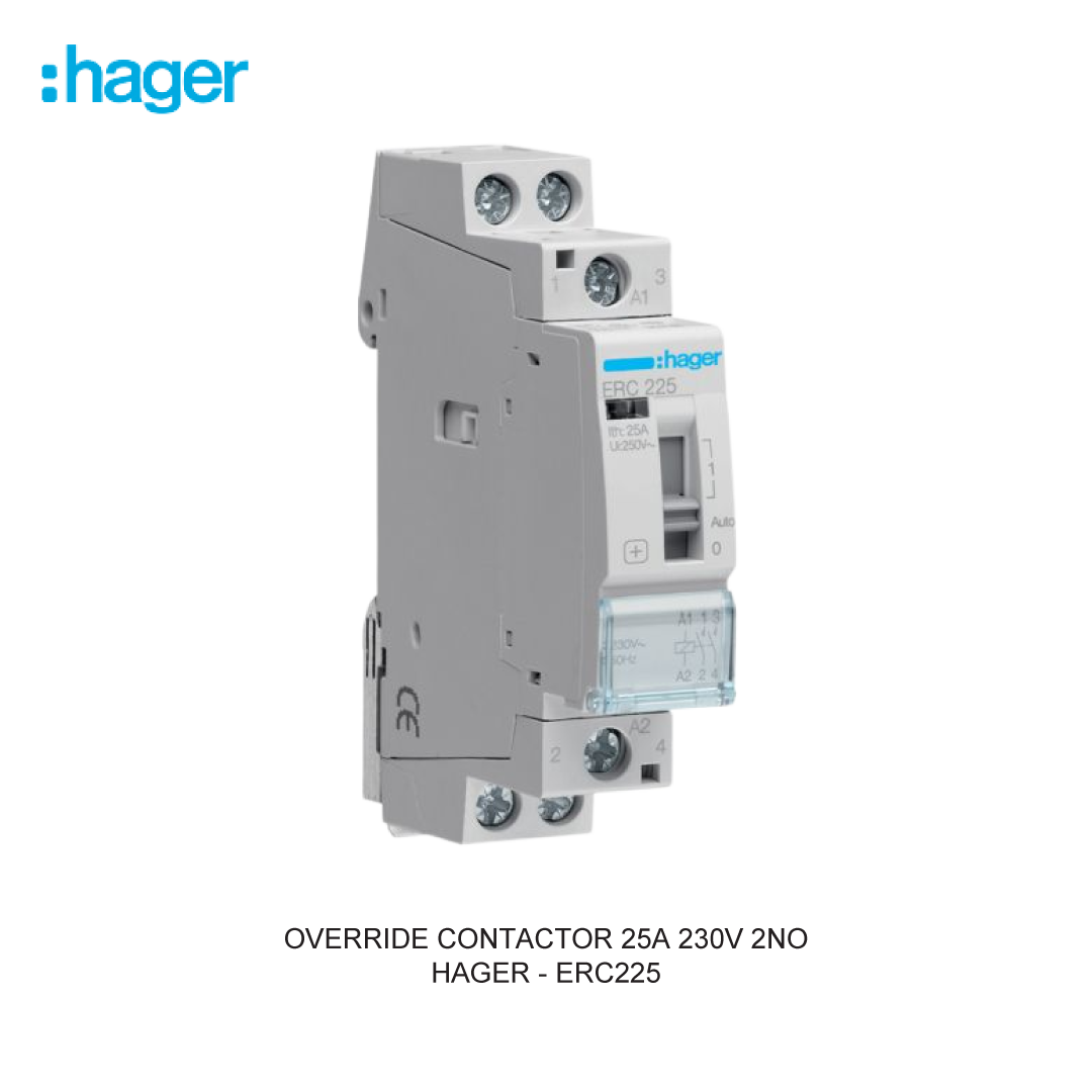 OVERRIDE CONTACTOR 25A 230V 2NO