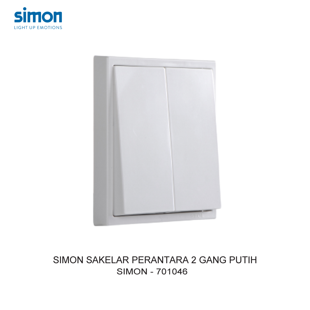 SIMON i7 2 GANG MODULE WHITE
