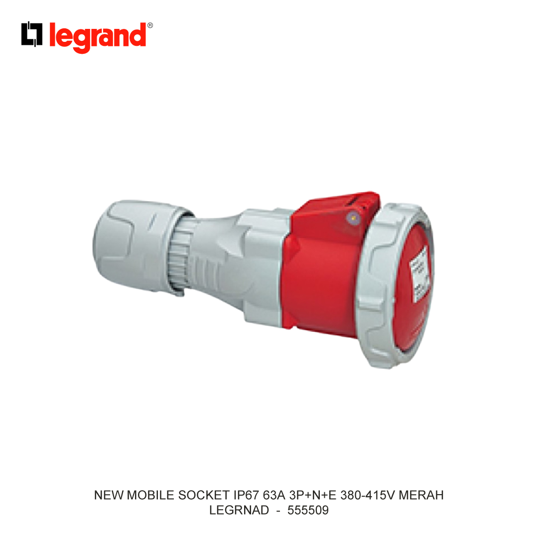 NEW MOBILE SOCKET IP67 63A 3P+N+E 380-415V RED