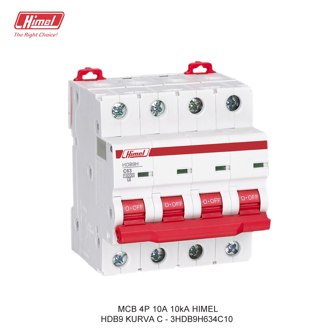 MCB HIMEL HDB9-63 C 4P 10A 10kA