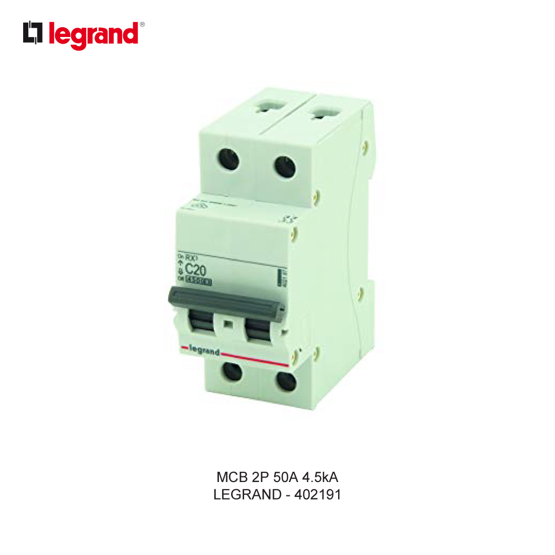 LEGRAND MCB 2P 50A 4.5kA