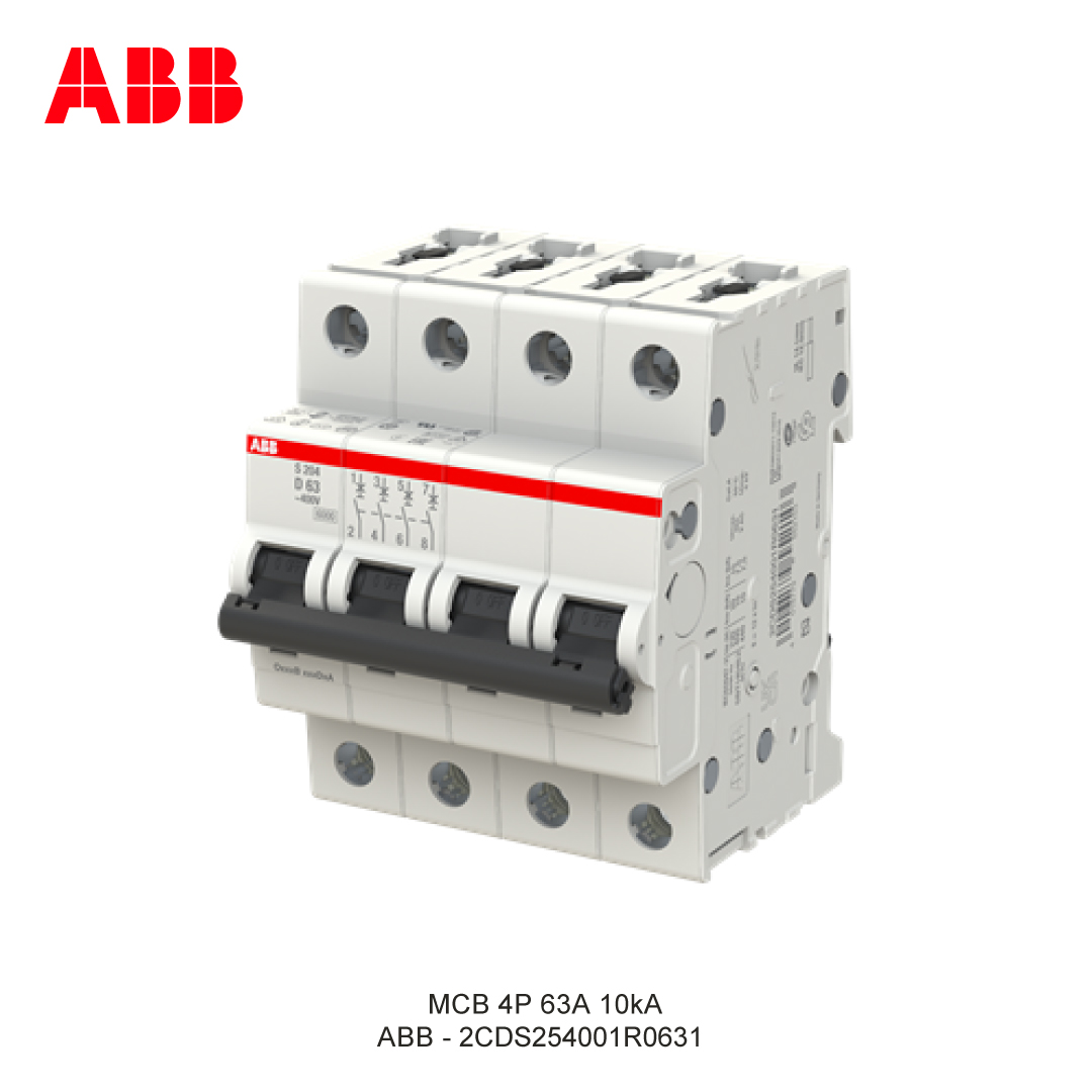 MCB 4P 63A 6kA/10kA KURVA D