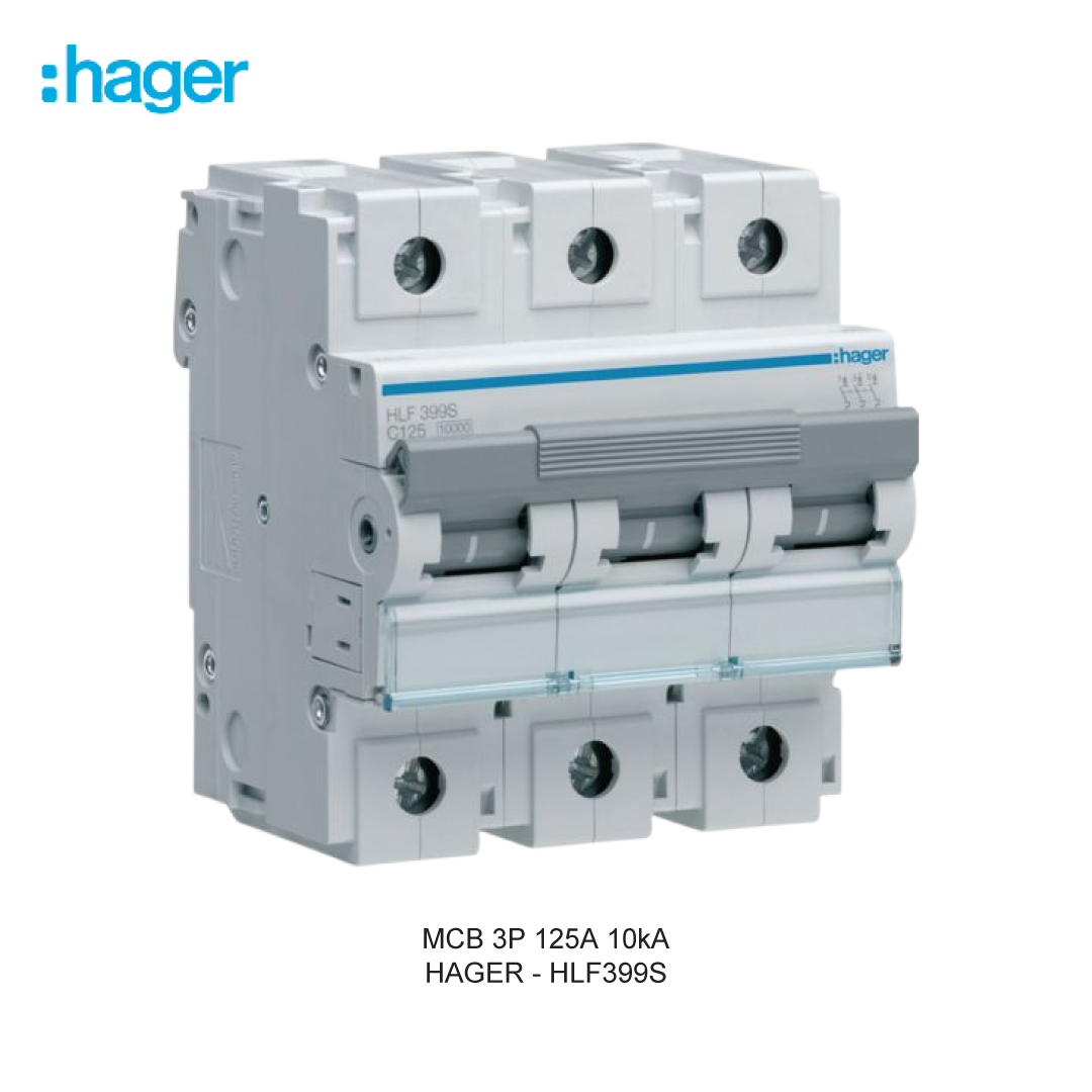 HAGER MCB 3P 125A 10kA KURVA C