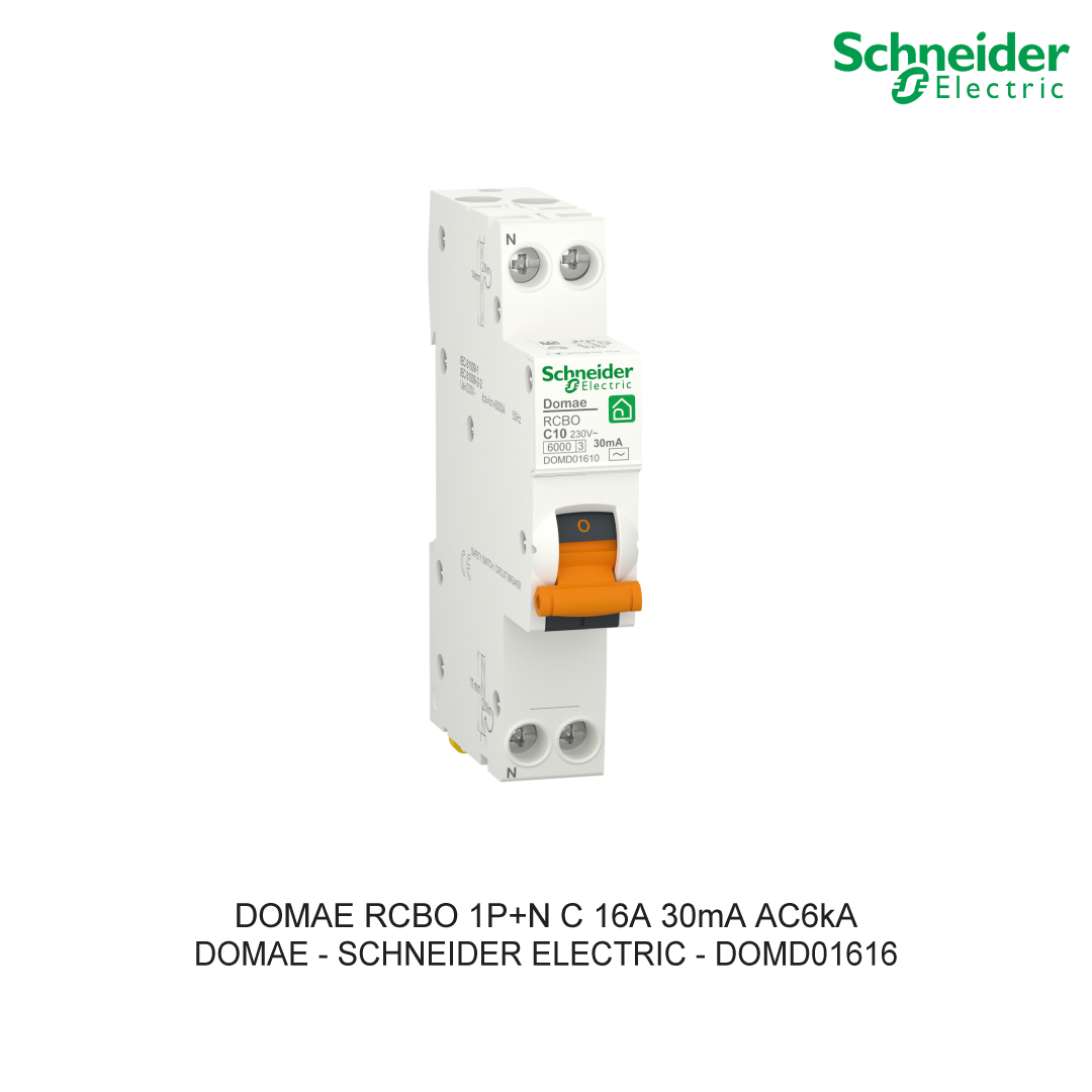 DOMAE RCBO 1P+N C 16A 30mA AC 6kA