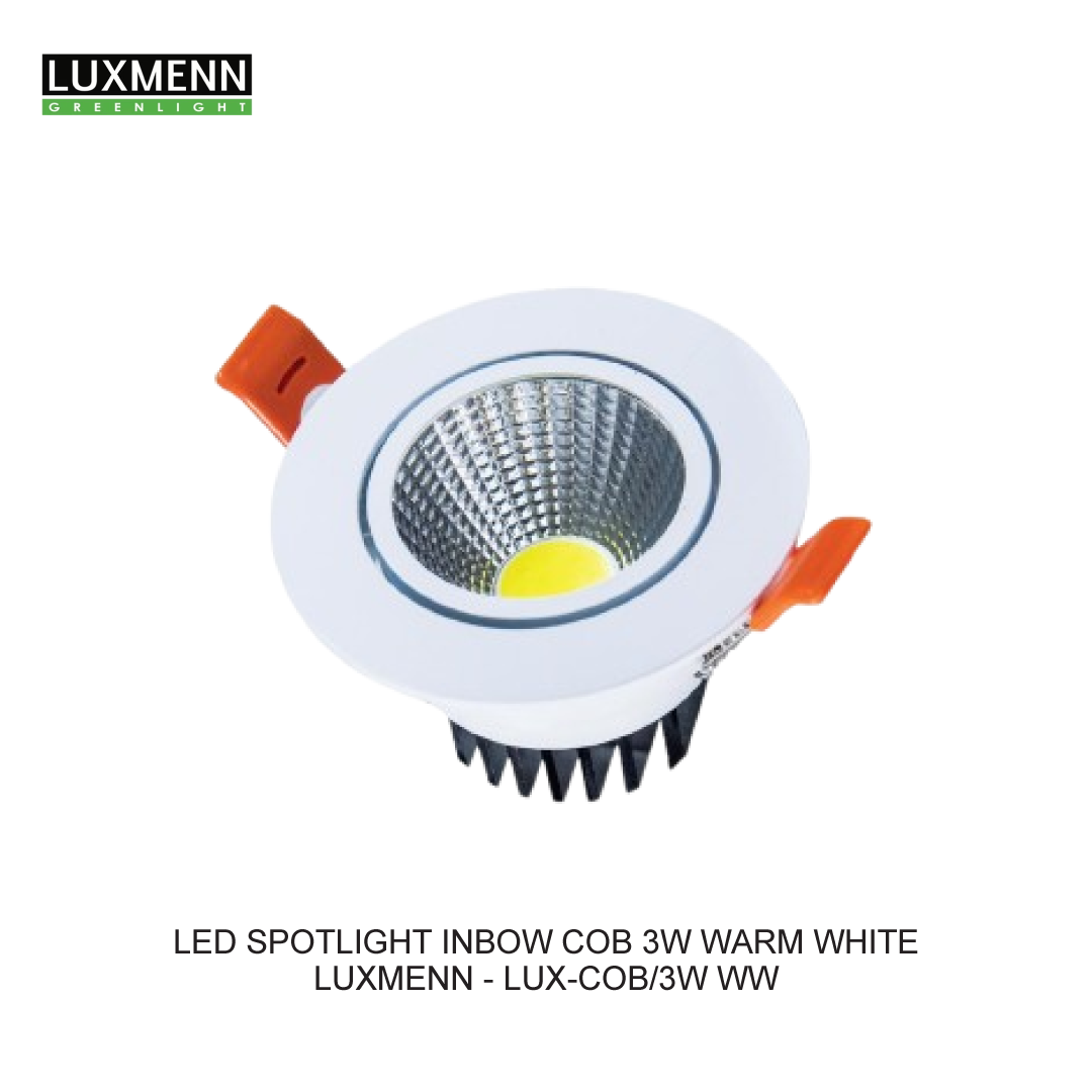 LUXMENN LED SPOTLIGHT INBOW COB 3W WARM WHITE