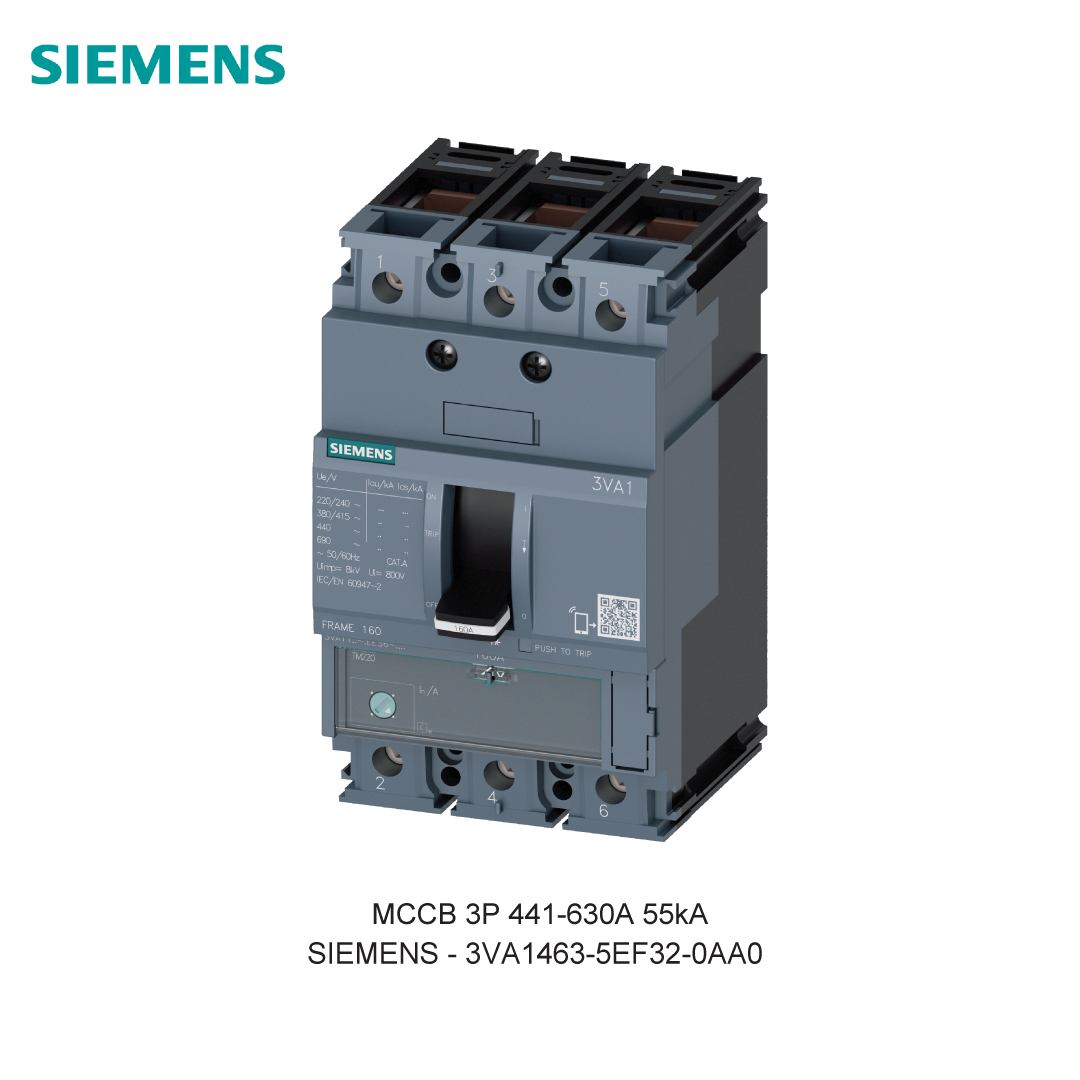 MCCB 3P 441-630A 55kA