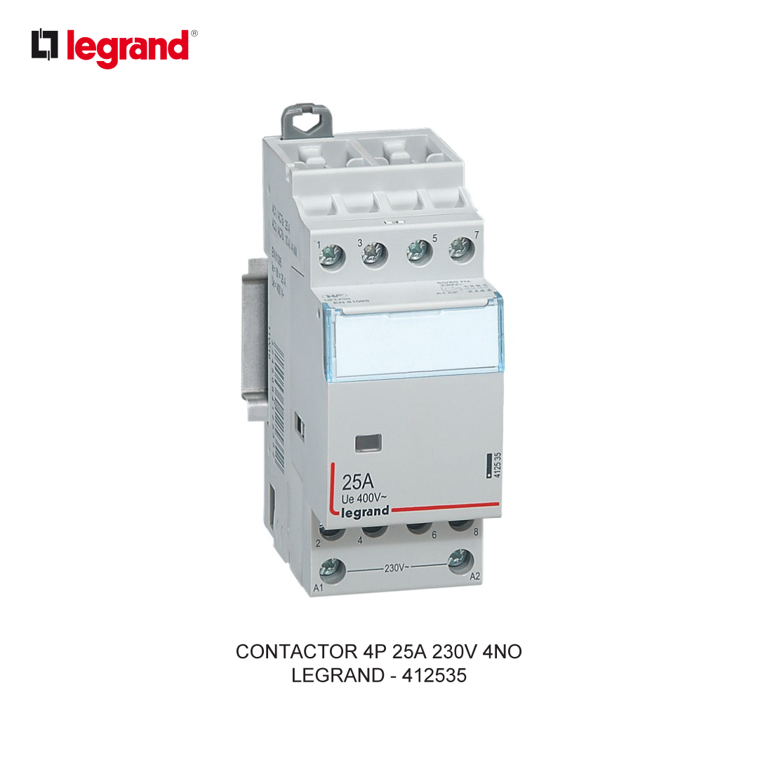 CONTACTOR 4P 25A 230V 4NO
