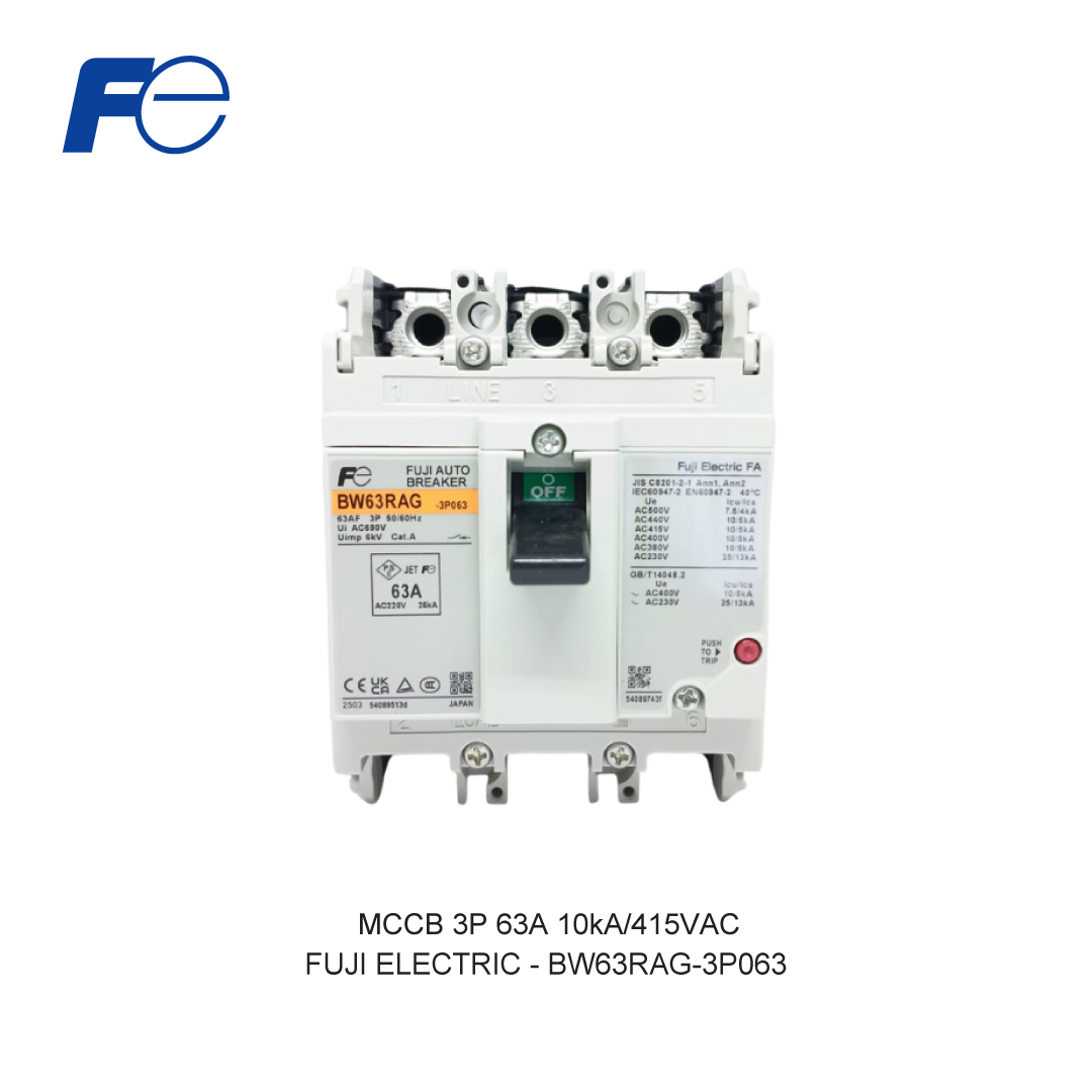 MCCB 3P 63A 10kA/415VAC