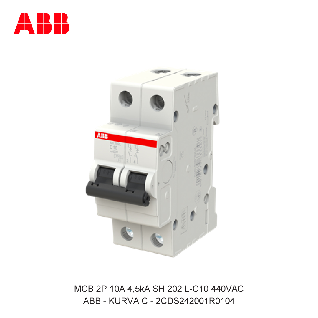 MCB 2P 10A 4,5kA CURVA C