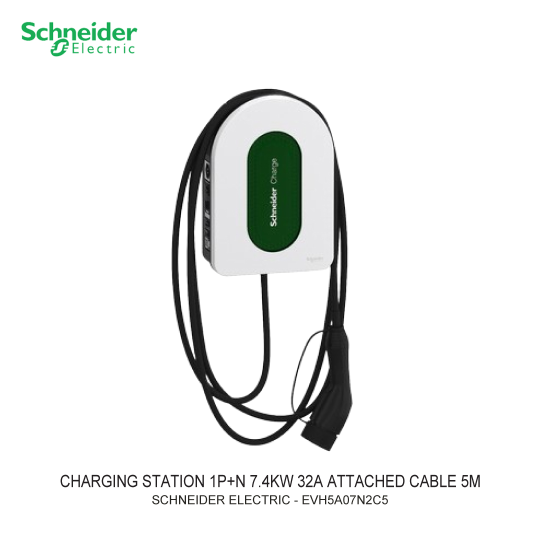 CHARGING STATION 1P+N 7.4KW 32A ATTACHED CABLE 5M