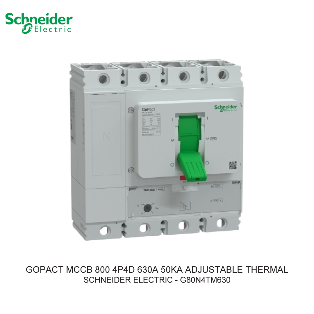 GOPACT MCCB 4P4D 630A 50KA ADJUSTABLE THERMAL