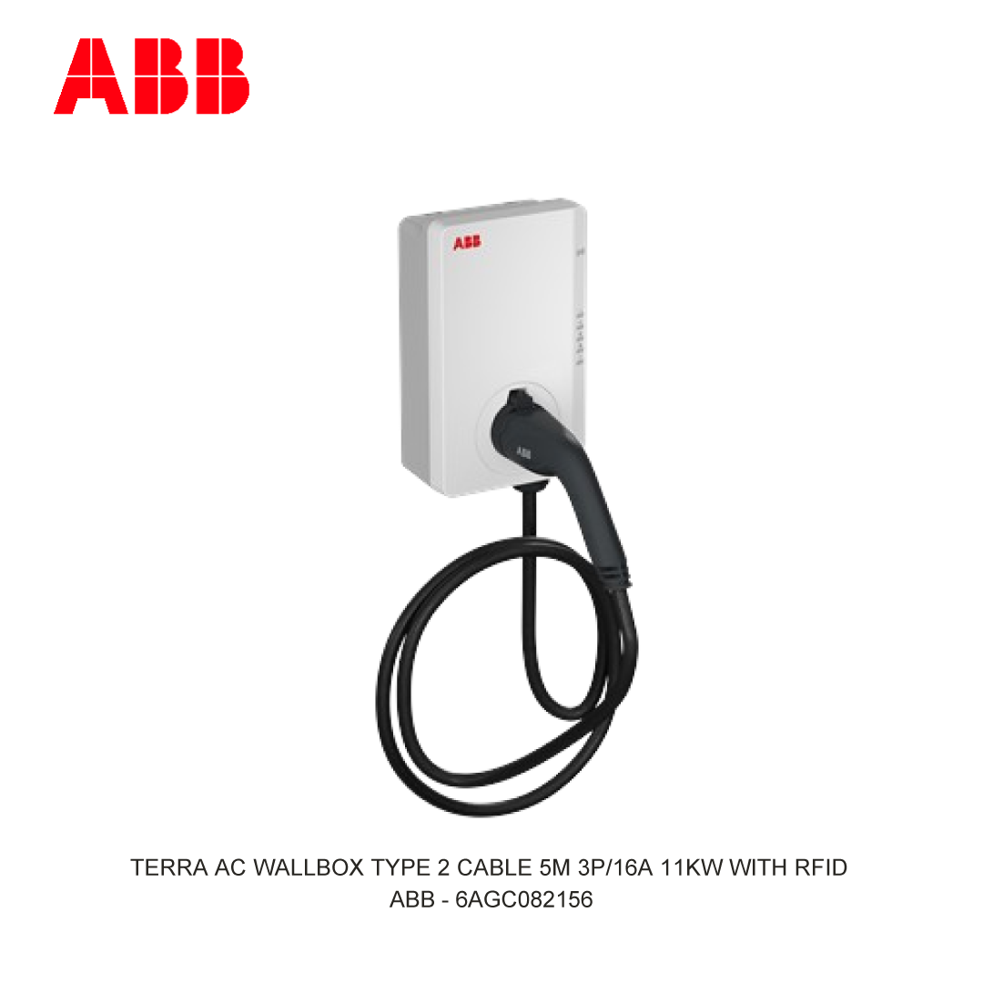EV CHARGING TERRA AC WALLBOX TYPE 2 CABLE 5M 3P/16A 11KW WITH RFID