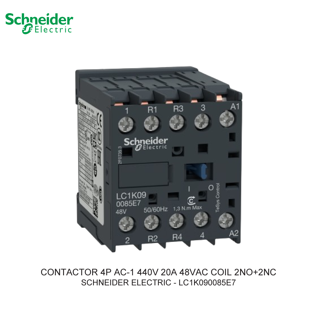 CONTACTOR 4P AC-1 440V 20A 48VAC COIL 2NO+2NC