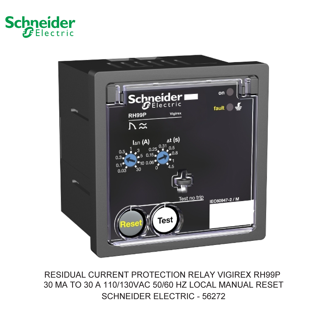 RESIDUAL CURRENT PROTECTION RELAY VIGIREX RH99P 30MA TO 30 A 110/130VAC 50/60HZ LOCAL MANUAL RESET