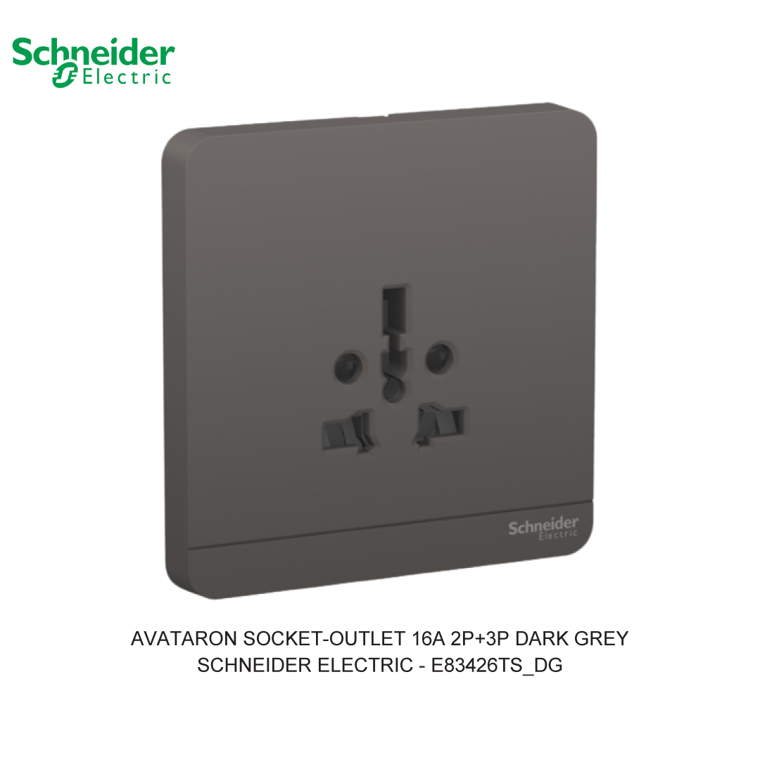 AVATARON SOCKET-OUTLET 16A 2P+3P DARK GREY