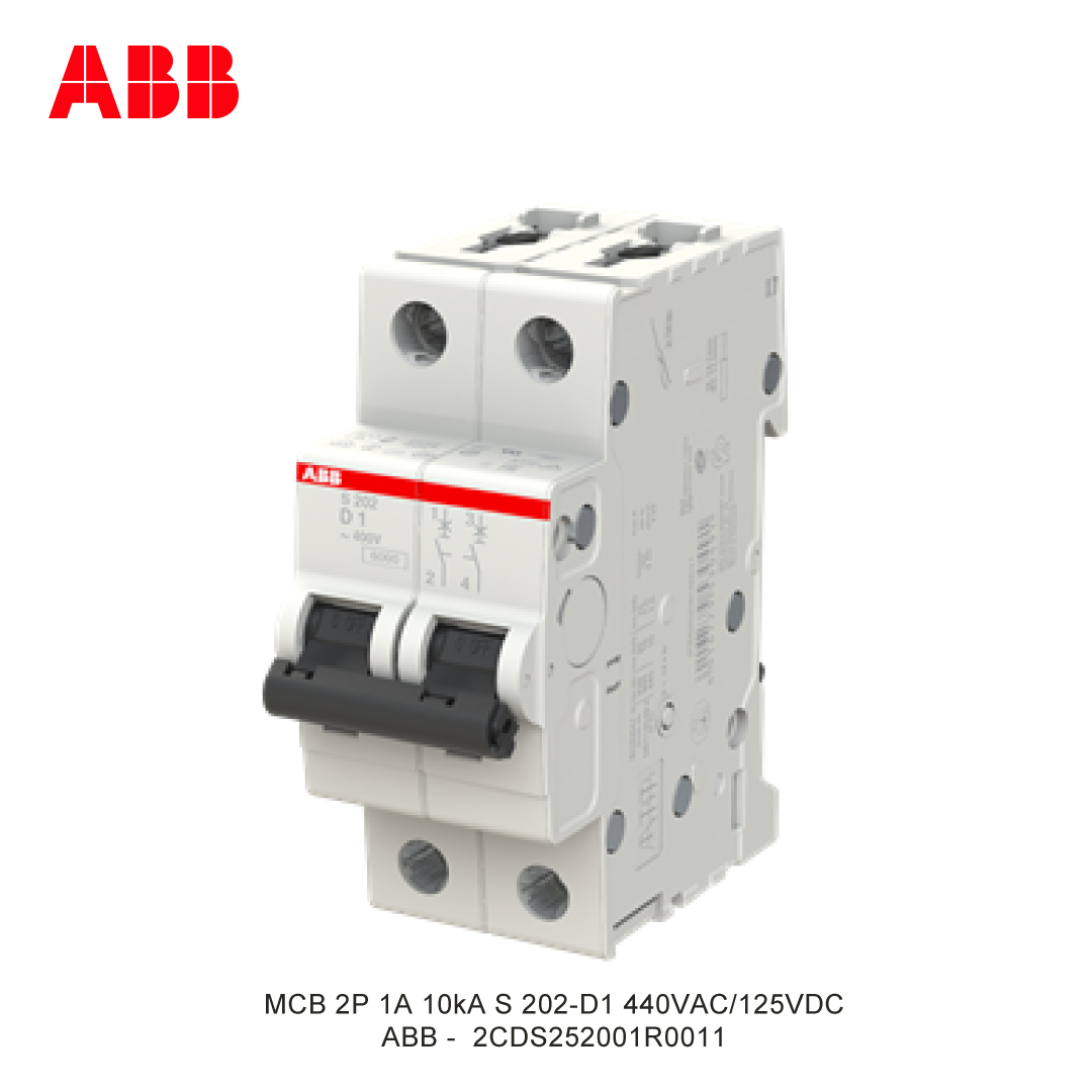 MCB 2P 1A 6kA/10kA CURVA D