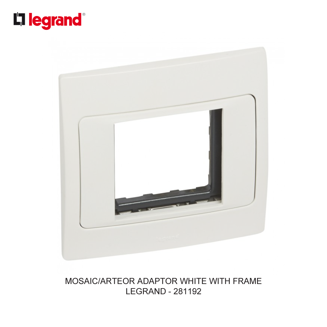 MOSAIC/ARTEOR ADAPTOR WHITE WITH FRAME