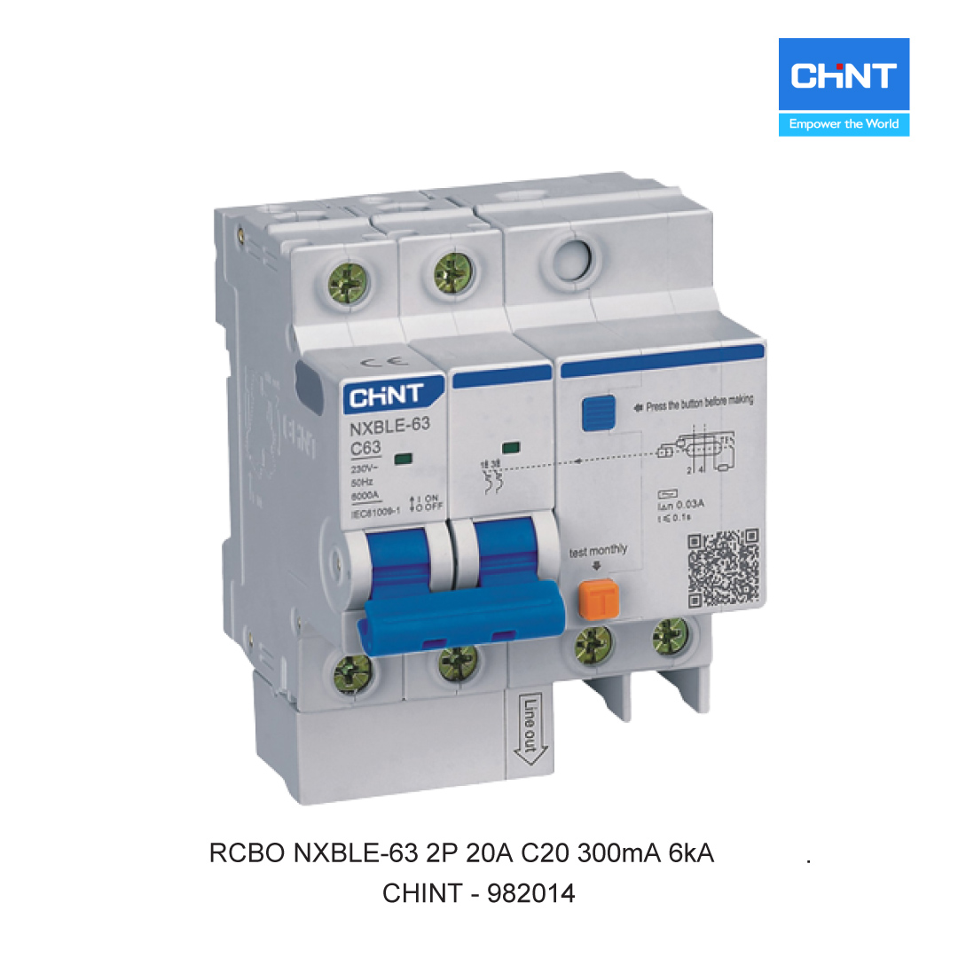 RCBO NXBLE-63 2P 20A C20 300mA 6kA
