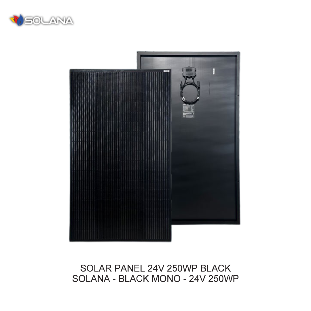 SOLAR PANEL 24V 250WP BLACK