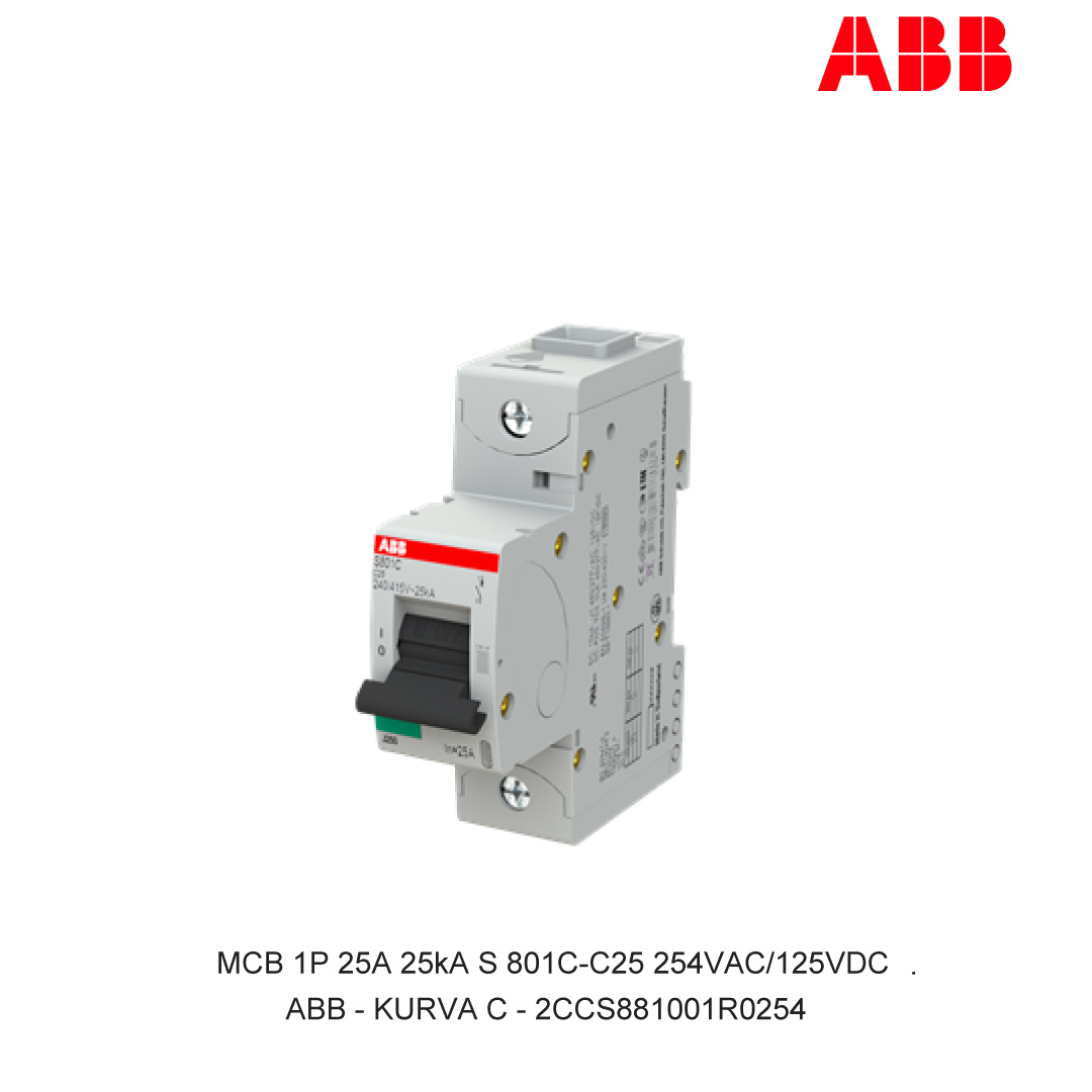 MCB 1P 25A 25kA CURVA C