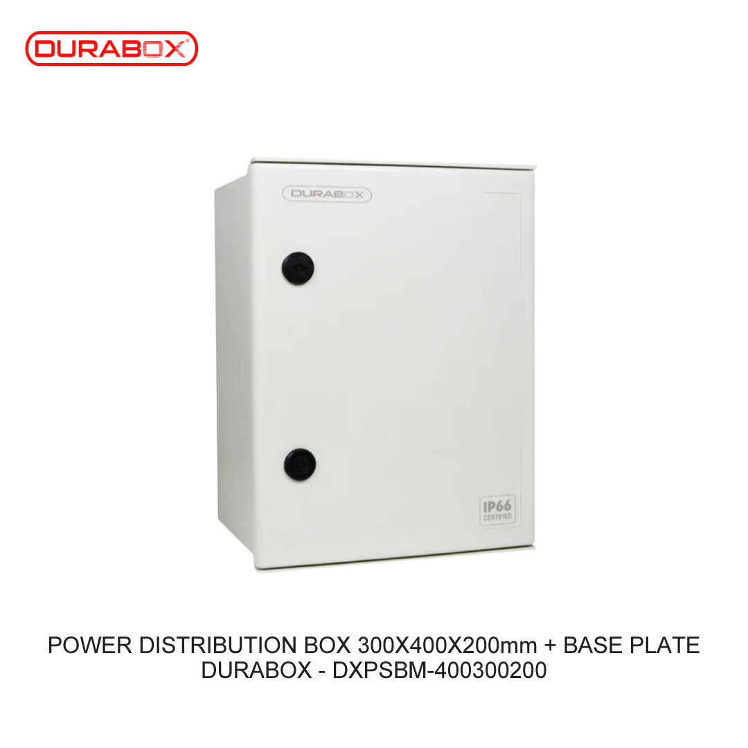 POWER DISTRIBUTION BOX 400x300x200mm + BASE PLATE
