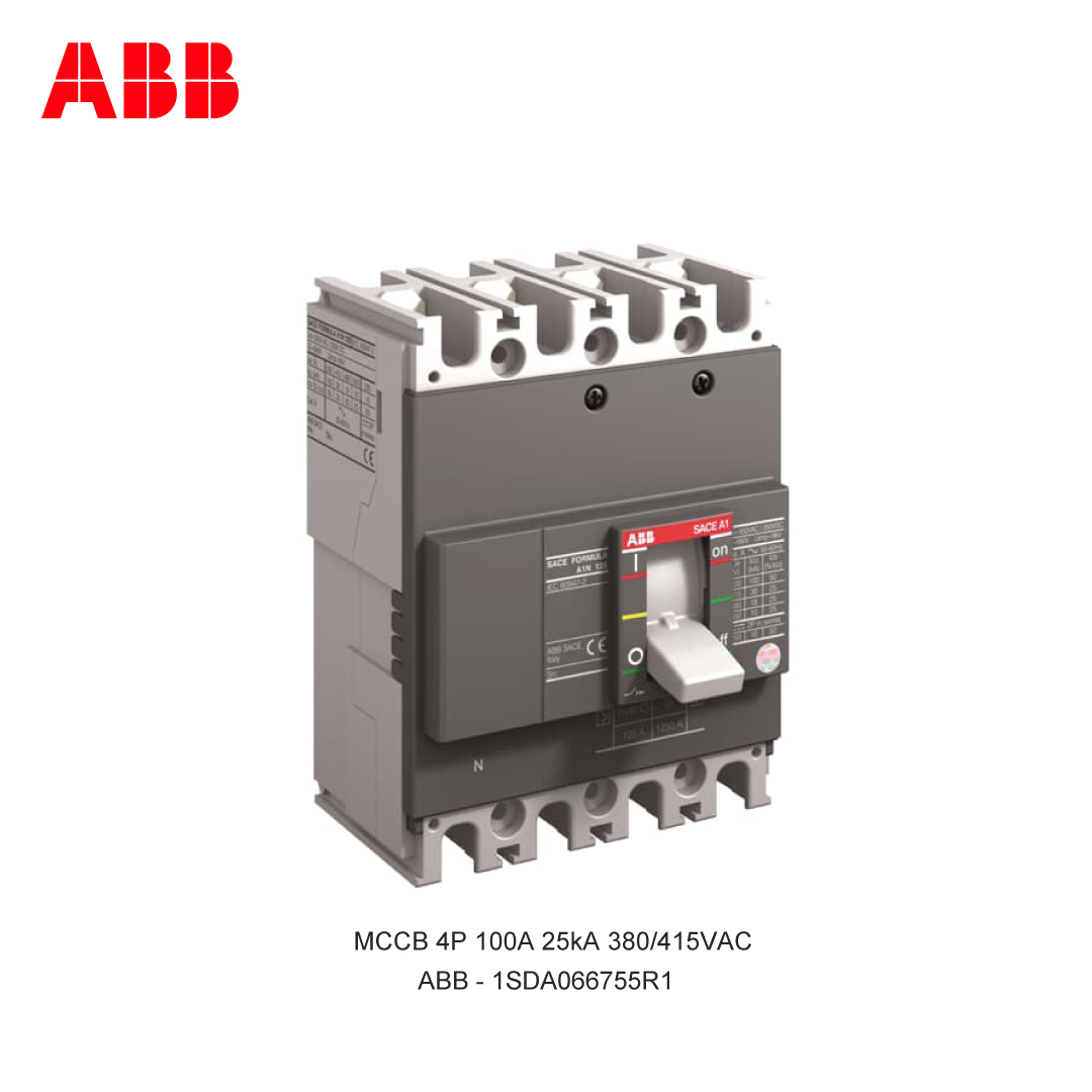 MCCB 4P 100A 25kA 380/415VAC