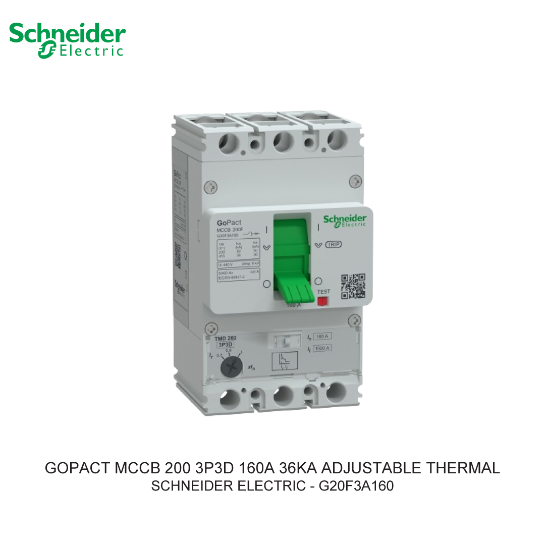 GOPACT MCCB 3P3D 160A 36KA ADJUSTABLE THERMAL