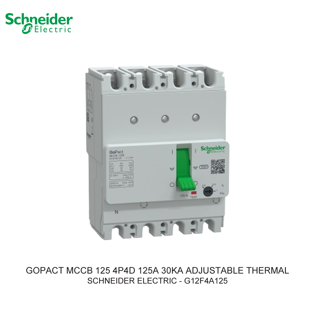 GOPACT MCCB 4P4D 125A 30KA ADJUSTABLE THERMAL
