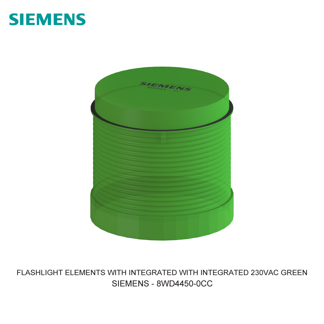 FLASHLIGHT ELEMENTS WITH INTEGRATED WITH INTEGRATED 230VAC GREEN