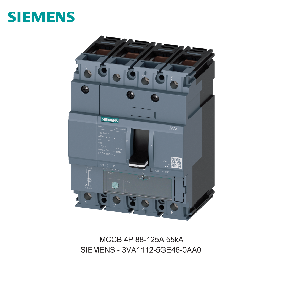 MCCB 4P 88-125A 55kA