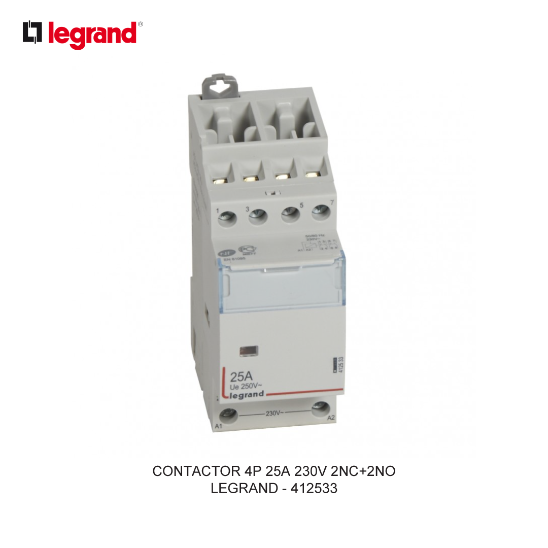 CONTACTOR 4P 25A 230V 2NC+2NO