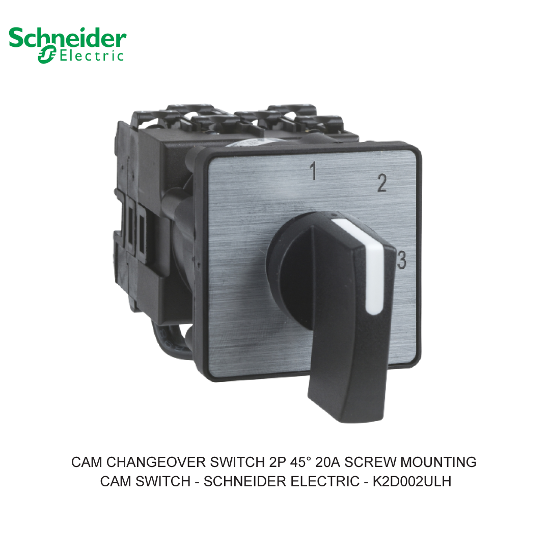 CAM CHANGEOVER SWITCH 2P 45° 20A SCREW MOUNTING