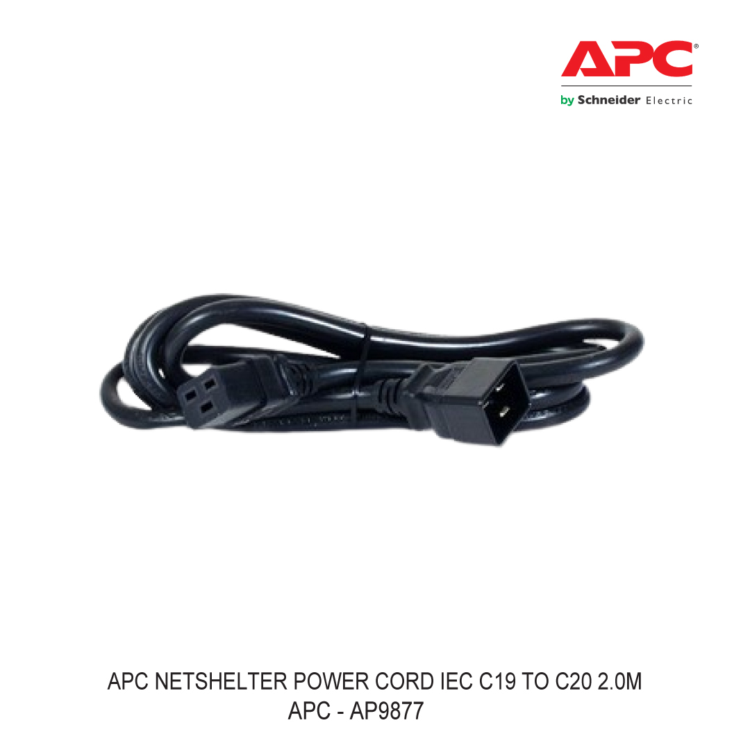 APC NETSHELTER POWER CORD IEC C19 TO C20 2.0M